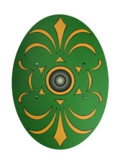 Vah Holzschild Römerschild Flavius Grün-gold