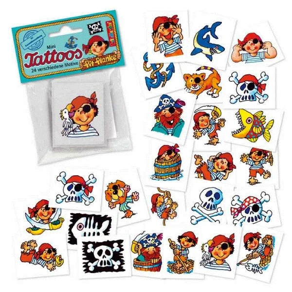 Lutz Mauder Mini-Tattoo-Set Pirat Pit Planke, 24-tlg.