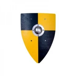 Vah Holzschild Normannenschild Schwarz/gelb