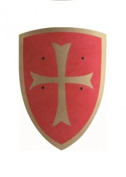 Vah Holzschildchild Klein, Kreuzritter Rot/gold