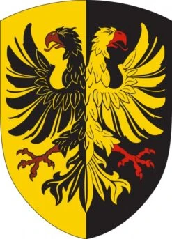 Vah Holzschild Doppeladler Schwarz-gelb