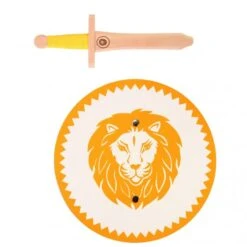 Vah Leopold-Miniset Holzschwert Und Holzschild, Gelb