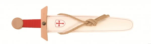 Vah Templerschwertset, Kunstlederscheide, Holzschwert Mit Halterung