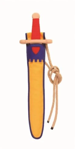 Vah Landsknecht Schwertset Gelb/blau, Holzschwert Mit Halterung