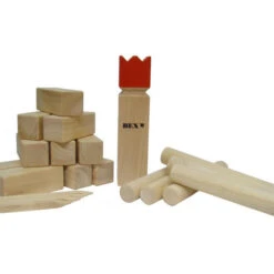 BEX KUBB Original Red King Rubber Wood, Kubb Wikingerschach