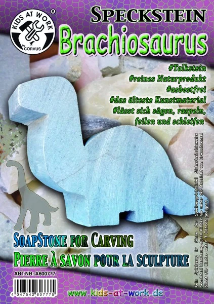 Kids At Work Speckstein Rohling Brachiosaurus – Bild 2