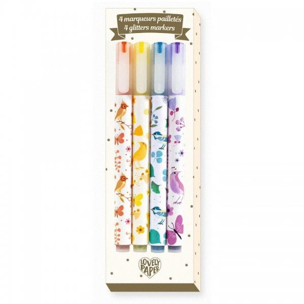 Djeco Schreibstifte 4 Tinou Glitter Markers