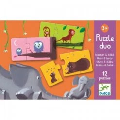Djeco Lernspiel Puzzle Duo/Trio Mami & Kind