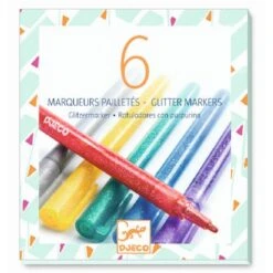 Djeco Farben 6 Glitter Marker