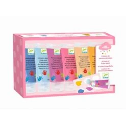 Djeco Farben 6 Tuben Fingerfarbe Sanfte Farben