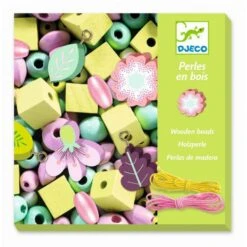 Djeco Schmuck Basteln Holzperlen Blätter Und Blumen