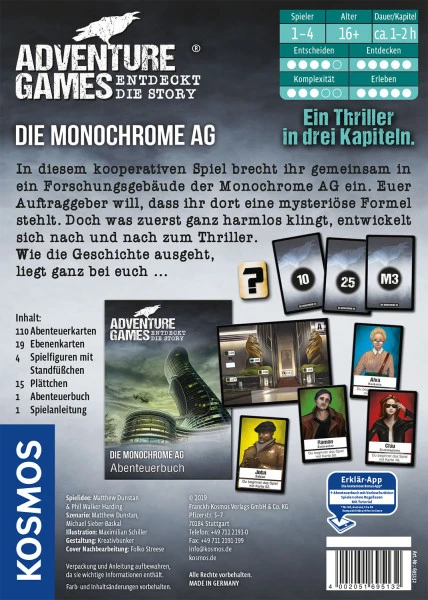 Kosmos Adventure Games - Die Monochrome AG – Bild 2