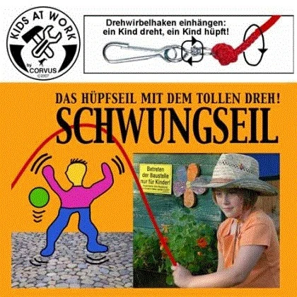 Kids At Work Schwungseil 5M, Karabiner – Bild 2