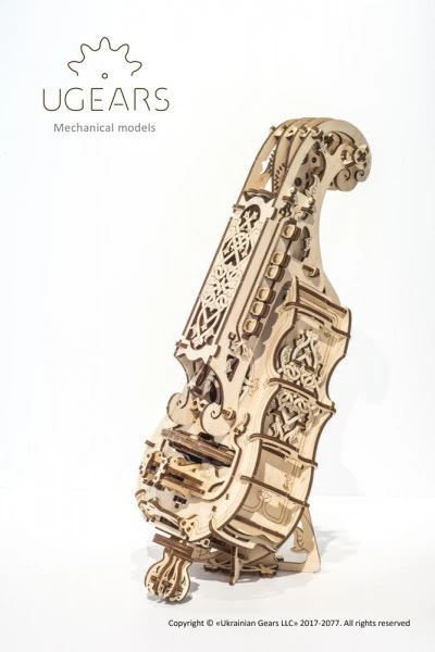 Ugears Musikinstrument Modellbausatz Drehleier, Hurdy-Gurdy – Bild 2
