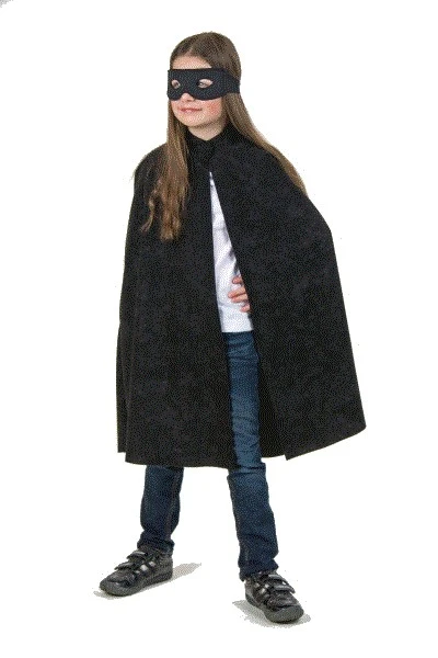 Umhang Mit Stehkragen Schwarz 152 - 164