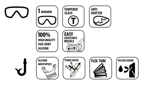 Schildkröt Schnorchel Set FIJI (2-teilig) – Bild 3