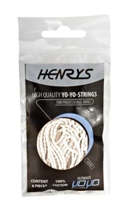 Henrys Yo-Yo Ersatzschnüre, Weiß 6er Set