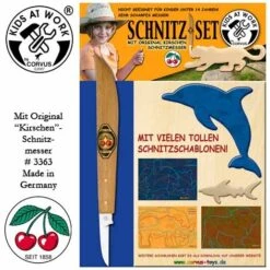 Kids At Work Schnitz-Set Messer + Holz Din A6