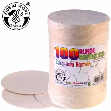 Kids At Work Bierdeckel Rund 100 St.