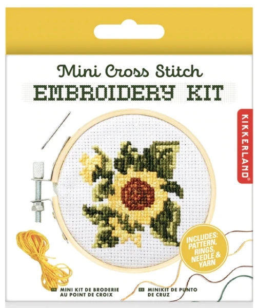 Kikkerland Mini Cross Stitch Kit – Sunflower – Bild 3
