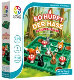 SMARTGames So Hüpft Der Hase! Sonderedition Mit 4 Hasen Und 100 Aufgaben