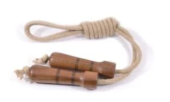 Mader Springseil Mit Standardgriff Natur Nussholz, Leinenseil 2,40 M