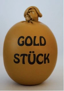 Crazy Three Drückeberger Mit Bioknete, Goldstück Anti-Stressball Mit Bioknete