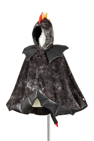 Souza For Kids Dragon Cape Black, 4-7 Jahre Drachenumhang
