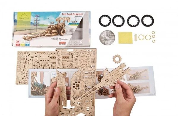 Ugears Modellbausatz Dragster – Bild 5