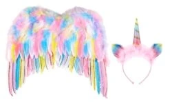 Souza For Kids Wings + Head Band Unicorn Set