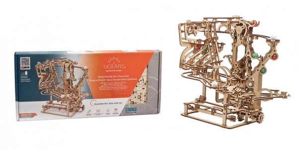 Ugears Modellbausatz Murmel-Kettenbahn – Bild 3