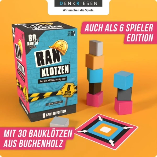 Denkriesen Ranklotzen "Auf Die Klötze Fertig, Los! 4 Spieler Edition – Bild 4