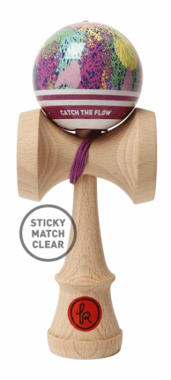 Kendama Record+ Liquid Love Match Clear Buche /Buche