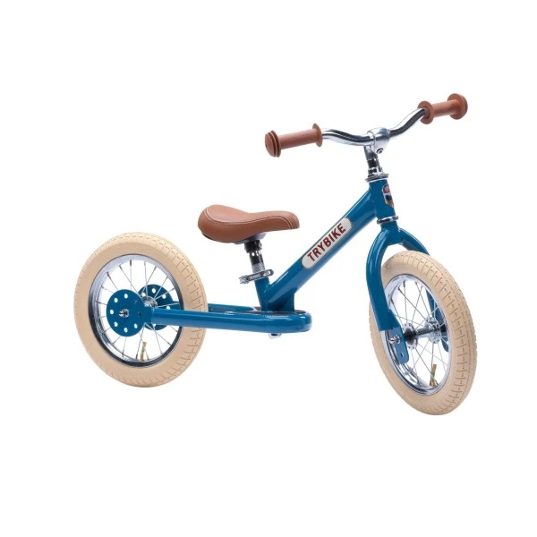 Trybike Steel 2-In-1, Vintage Blue 3 Wheeler Dreirad Und Laufrad