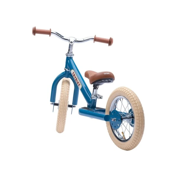 Trybike Steel 2-In-1, Vintage Blue 3 Wheeler Dreirad Und Laufrad – Bild 3