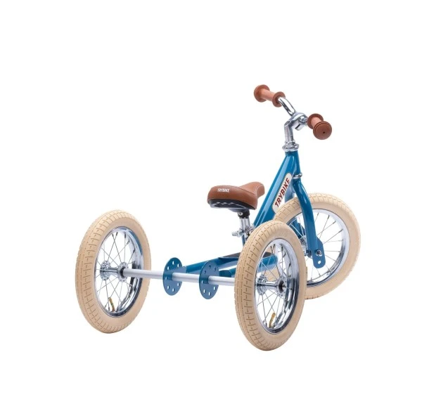Trybike Steel 2-In-1, Vintage Blue 3 Wheeler Dreirad Und Laufrad – Bild 5